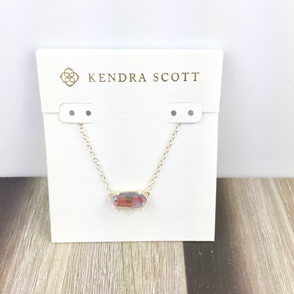 Kendra Scott Ever dichroic glass gold necklace